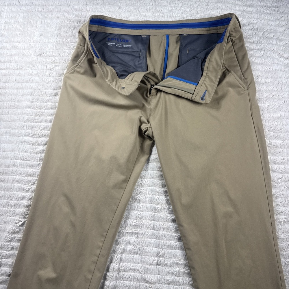 Twillory Pants Mens 34x34 Beige Stretch Chino Technical Golf Casual Performance